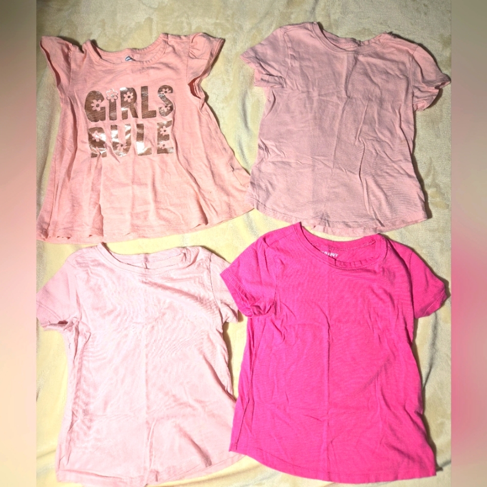 Girls Pink T-Shirts Set